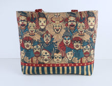 Load image into Gallery viewer, Creepy Circus Clowns Shoulder Bag Purse
