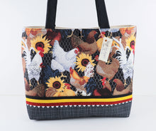 Load image into Gallery viewer, Roosters and Sunflowers Shoulder Bag