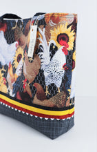 Load image into Gallery viewer, Roosters and Sunflowers Shoulder Bag