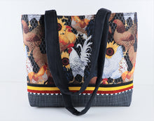 Load image into Gallery viewer, Roosters and Sunflowers Shoulder Bag