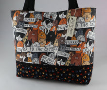 Load image into Gallery viewer, Cats Rule Shoulder Bag Cat Lover Purse Tote Handbag