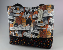 Load image into Gallery viewer, Cats Rule Shoulder Bag Cat Lover Purse Tote Handbag