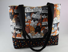Load image into Gallery viewer, Cats Rule Shoulder Bag Cat Lover Purse Tote Handbag