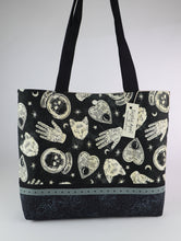 Load image into Gallery viewer, Psychic Cats Shoulder Bag Ouija Board Planchette purse Fortune Teller tote Seer handbag