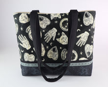 Load image into Gallery viewer, Psychic Cats Shoulder Bag Ouija Board Planchette purse Fortune Teller tote Seer handbag
