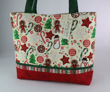 Load image into Gallery viewer, Holiday Cookies Shoulder Bag Gingerbread purse Christmas Tree tote Winter Snowman handbag