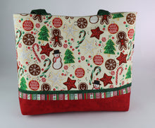 Load image into Gallery viewer, Holiday Cookies Shoulder Bag Gingerbread purse Christmas Tree tote Winter Snowman handbag