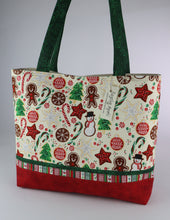 Load image into Gallery viewer, Holiday Cookies Shoulder Bag Gingerbread purse Christmas Tree tote Winter Snowman handbag