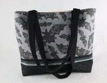 Load image into Gallery viewer, Gothic Bats Shoulder Bag Black Bat purse Halloween Victorian tote Goth handbag
