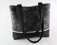 Load image into Gallery viewer, Dragonfly Shoulder Bag Black Dragonflies purse tote handbag Bags by April