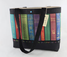 Load image into Gallery viewer, Vintage Library Shelf Books Librarian purse tote bag