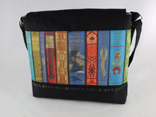 Load image into Gallery viewer, Vintage Library Books Messenger Style Bag Librarian Book Shelf Crossbody purse tote