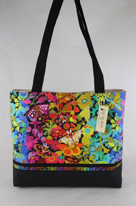 Butterfly Moth Shoulder Bag Purse Magical Garden handbag Bohemian Boho Style fabric Small Tote