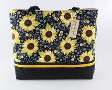 Load image into Gallery viewer, Bumblebees and Sunflowers Shoulder Bag Purse Tote Handbag