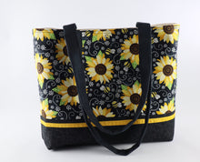 Load image into Gallery viewer, Bumblebees and Sunflowers Shoulder Bag Purse Tote Handbag