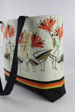 Load image into Gallery viewer, Praying Mantis Shoulder Bag Lily Garden purse Summer Flowers handbag tote