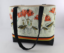 Load image into Gallery viewer, Praying Mantis Shoulder Bag Lily Garden purse Summer Flowers handbag tote