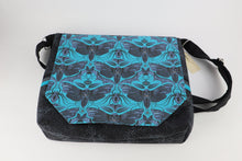 Load image into Gallery viewer, Gothic Death Head Moth Messenger Bag Spooky Goth Bats