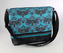 Load image into Gallery viewer, Gothic Death Head Moth Messenger Bag Spooky Goth Bats