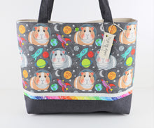 Load image into Gallery viewer, Guinea Pigs in Space Shoulder Bag Purse Hamster handbag tote