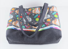 Load image into Gallery viewer, Guinea Pigs in Space Shoulder Bag Purse Hamster handbag tote