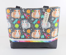 Load image into Gallery viewer, Guinea Pigs in Space Shoulder Bag Purse Hamster handbag tote