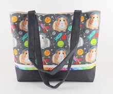 Load image into Gallery viewer, Guinea Pigs in Space Shoulder Bag Purse Hamster handbag tote