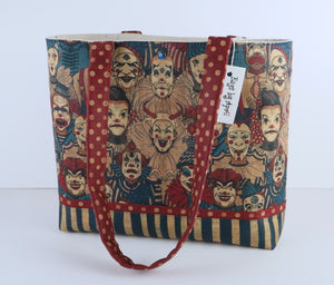 Creepy Circus Clowns Shoulder Bag Purse
