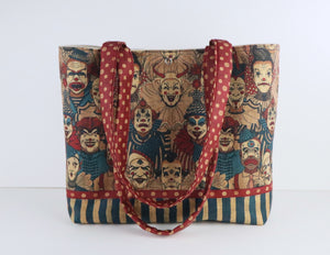 Creepy Circus Clowns Shoulder Bag Purse