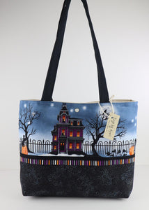 Haunted Halloween House Shoulder Bag Purse