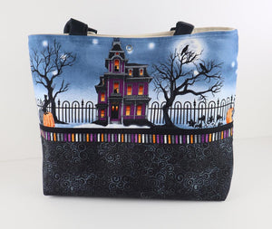 Haunted Halloween House Shoulder Bag Purse