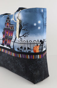 Haunted Halloween House Shoulder Bag Purse