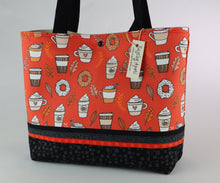 Load image into Gallery viewer, Pumpkin Spice Shoulder Bag Fall Leaves handbag Oak Leaf tote Latte purse