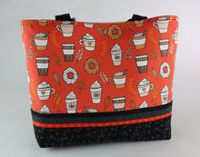 Load image into Gallery viewer, Pumpkin Spice Shoulder Bag Fall Leaves handbag Oak Leaf tote Latte purse