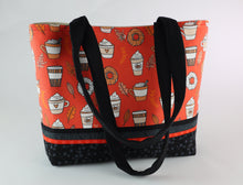 Load image into Gallery viewer, Pumpkin Spice Shoulder Bag Fall Leaves handbag Oak Leaf tote Latte purse