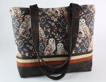 Load image into Gallery viewer, Owl Shoulder Bag Autumn handbag Bird Feathers purse Fall Leaves tote