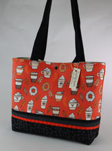 Load image into Gallery viewer, Pumpkin Spice Shoulder Bag Fall Leaves handbag Oak Leaf tote Latte purse