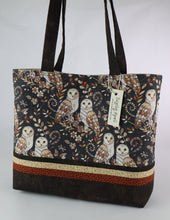 Load image into Gallery viewer, Owl Shoulder Bag Autumn handbag Bird Feathers purse Fall Leaves tote