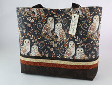 Load image into Gallery viewer, Owl Shoulder Bag Autumn handbag Bird Feathers purse Fall Leaves tote