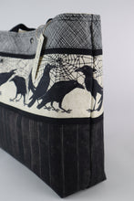 Load image into Gallery viewer, Poe Raven Shoulder Bag Nevermore purse Halloween tote Spider Web handbag