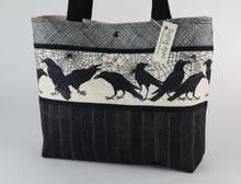 Load image into Gallery viewer, Poe Raven Shoulder Bag Nevermore purse Halloween tote Spider Web handbag