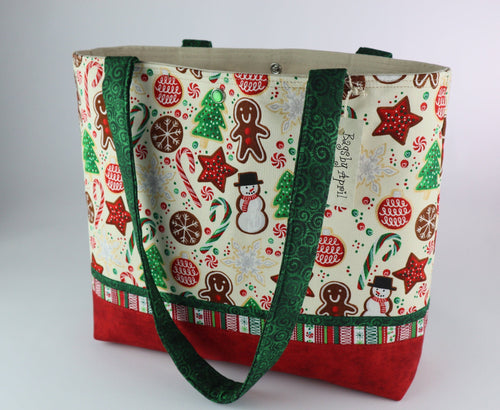 Holiday Cookies Shoulder Bag Gingerbread purse Christmas Tree tote Winter Snowman handbag