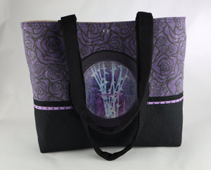 Gothic Thorns and Roses Shoulder Bag Purse Witchy Handbag Goth Tote