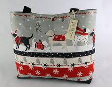 Load image into Gallery viewer, Holiday Dogs Shoulder Bag Christmas Gift purse Snowflake tote Winter handbag