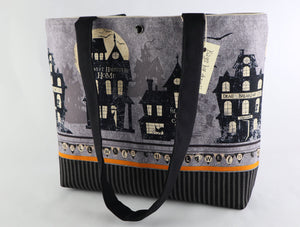 Ghost Town Shoulder Bag Haunted House Purse Halloween handbag