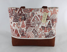 Load image into Gallery viewer, Gingerbread Houses Shoulder Bag Purse Holiday Villiage handbag Christmas Cookies tote