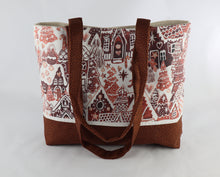 Load image into Gallery viewer, Gingerbread Houses Shoulder Bag Purse Holiday Villiage handbag Christmas Cookies tote