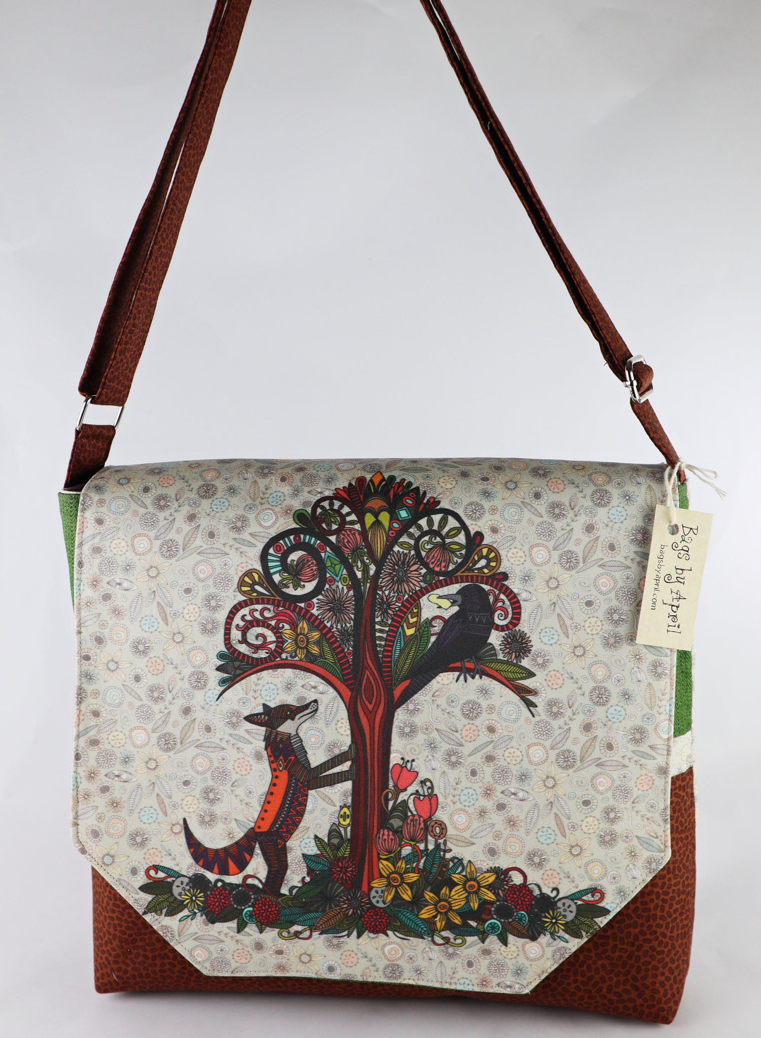 Buy Boho Fox Shoulder Bag Purse With Crow and Fall Flowers Tote Bag Online  in India - Etsy