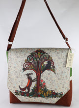 Load image into Gallery viewer, Fox and Crow Messenger Style Bag Forest Tree Crossbody Fall Garden Flowers purse tote