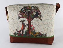 Load image into Gallery viewer, Fox and Crow Messenger Style Bag Forest Tree Crossbody Fall Garden Flowers purse tote